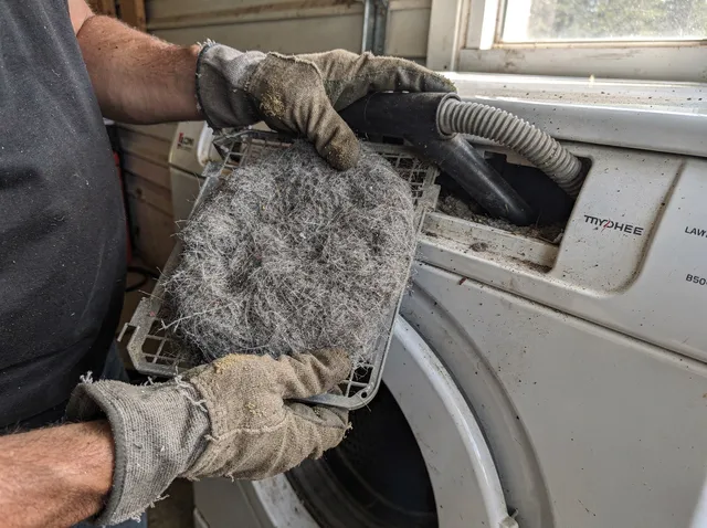 Cleaning Dryer Lint Trap in Bridgeport