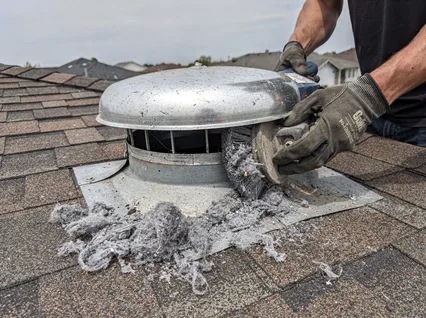 Cleaning Dryer Vent On Roof in Bridgeport