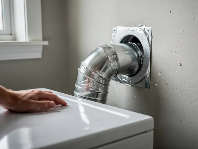 Bridgeport Dryer Vent Cleaning expert performing professional dryer vent repair and installation in Bridgeport